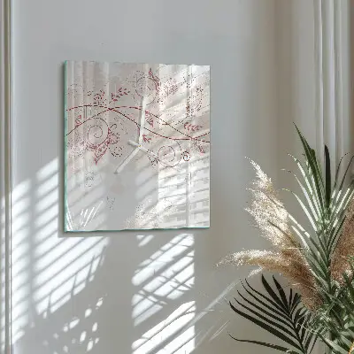 Moderne wanduhr quadratisch Floristische Kunst