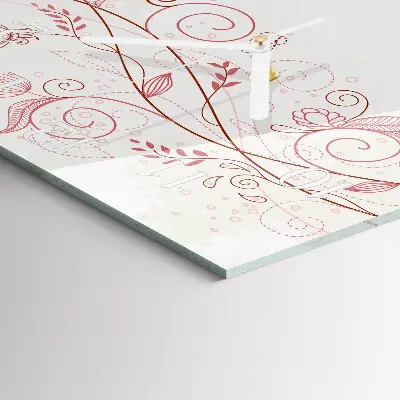 Moderne wanduhr quadratisch Floristische Kunst