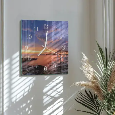 Quadratische wanduhr Sea Island