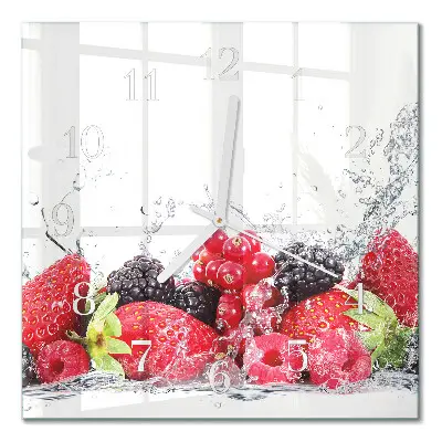 Glasuhr quadratisch Obst