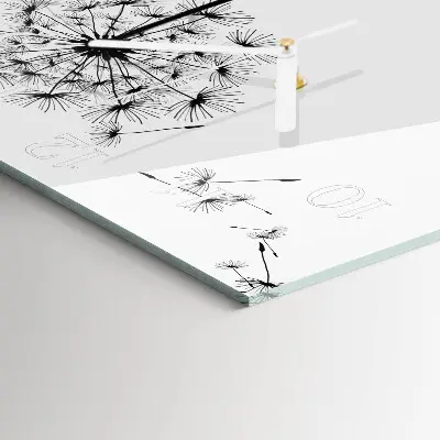 Moderne wanduhr quadratisch Löwenzahn