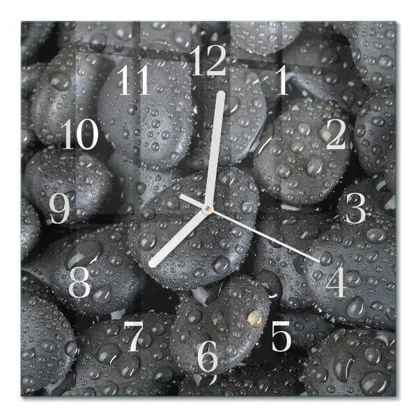 Quadratische wanduhr modern Steine ​​Wasser