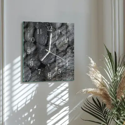 Quadratische wanduhr modern Steine ​​Wasser