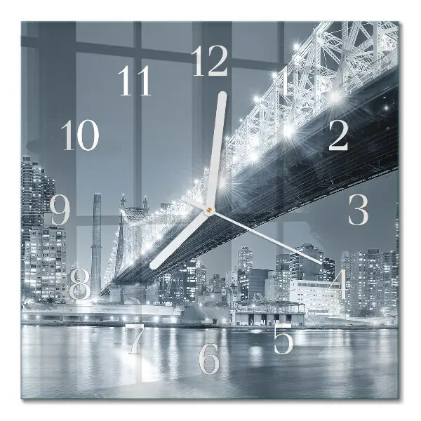 Wanduhr mit motiv quadratisch Brücke