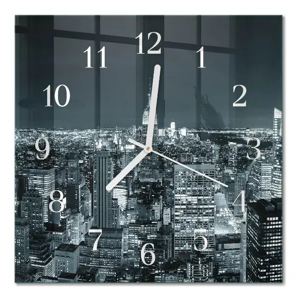 Quadratische wanduhr modern Nachthorizont