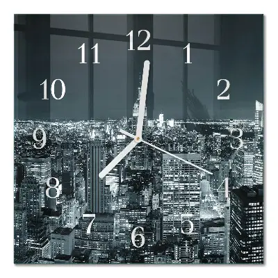 Quadratische wanduhr modern Nachthorizont