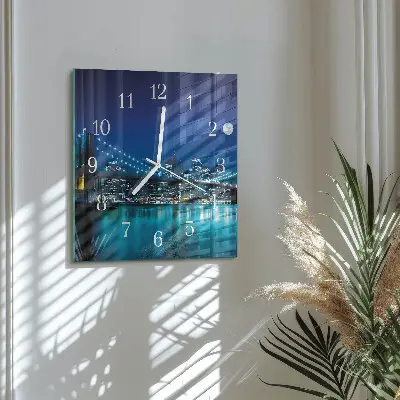 Quadratische wanduhr Nachthorizont