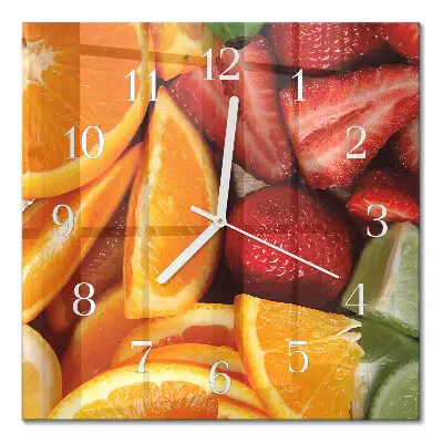 Wanduhr mit motiv quadratisch Obst