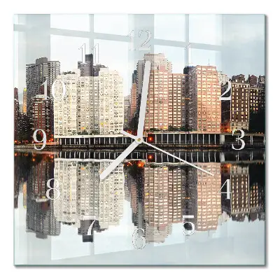 Quadratische wanduhr modern Horizont