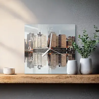 Quadratische wanduhr modern Horizont