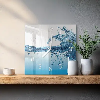 Wanduhr mit motiv quadratisch Wasser