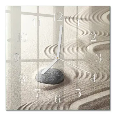 Quadratische wanduhr Steinsand