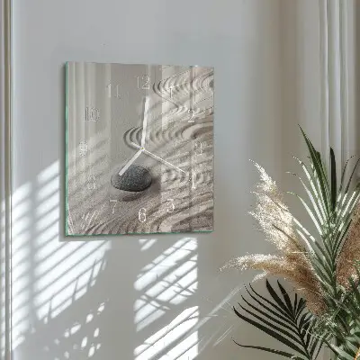 Quadratische wanduhr Steinsand