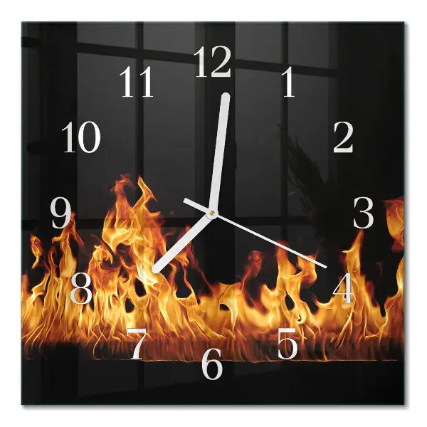 Moderne wanduhr quadratisch Feuer