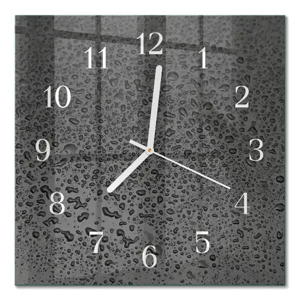 Wanduhr mit motiv quadratisch Wassertropfen