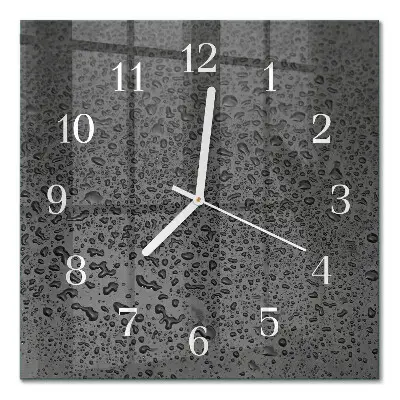 Wanduhr mit motiv quadratisch Wassertropfen