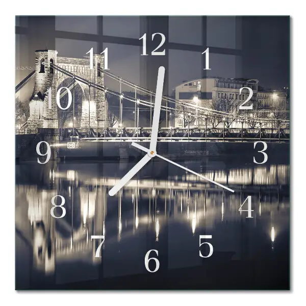 Moderne wanduhr quadratisch Brücke