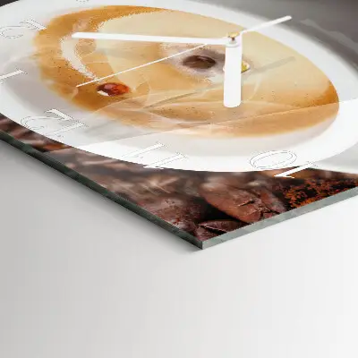 Wanduhr mit motiv quadratisch Eine Tasse Kaffee