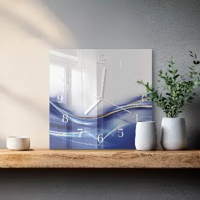 Quadratische wanduhr modern Abstrakte Linien