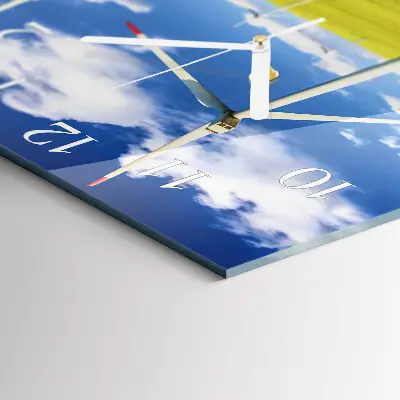 Wanduhr mit motiv quadratisch Windpark