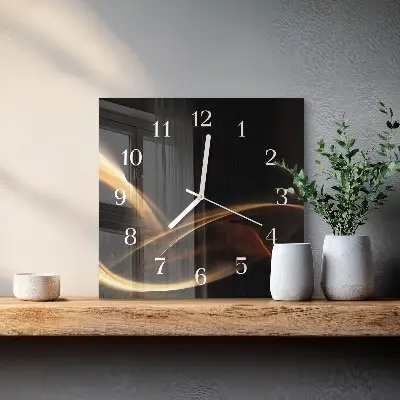 Quadratische wanduhr modern Abstrakte Linien