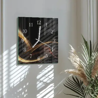 Quadratische wanduhr modern Abstrakte Linien