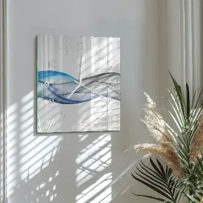Glasuhr quadratisch Abstrakter Rauch