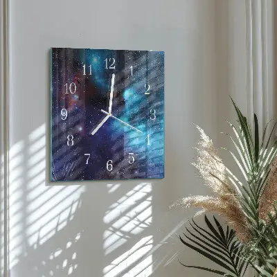 Wanduhr mit motiv quadratisch Sternenhimmel