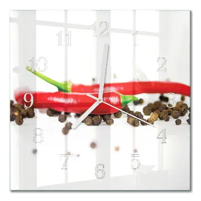 Quadratische wanduhr modern Pfefferkörner