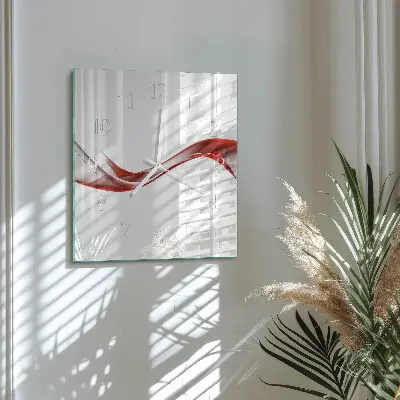 Glasuhr quadratisch Abstrakte Linien