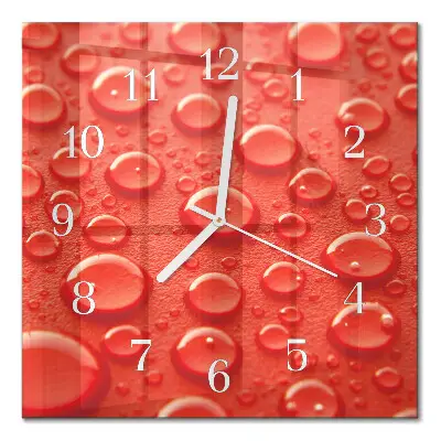 Quadratische wanduhr Wassertropfen