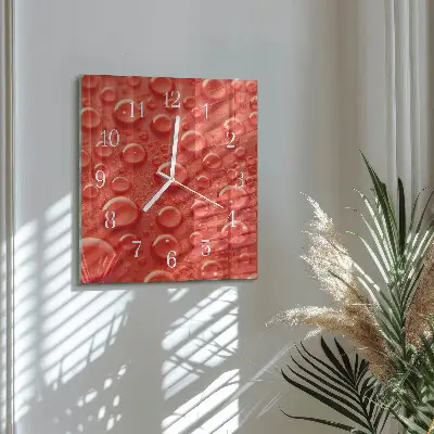 Quadratische wanduhr Wassertropfen