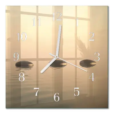 Wanduhr mit motiv quadratisch Steine ​​Wasser