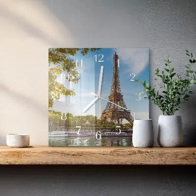 Moderne wanduhr quadratisch Eiffelturm Paris