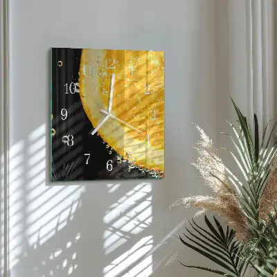Quadratische wanduhr modern Zitrusfrüchte