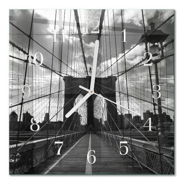 Moderne wanduhr quadratisch Brücke