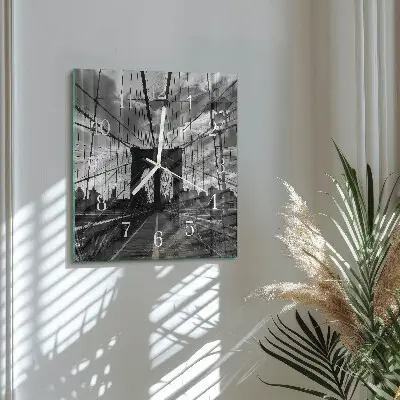 Moderne wanduhr quadratisch Brücke