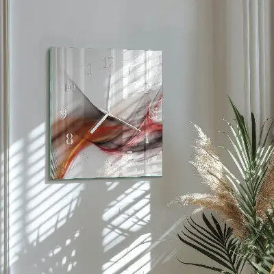 Quadratische wanduhr modern Abstrakte Linien