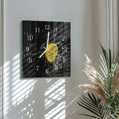Moderne wanduhr quadratisch Zitrusfrüchte