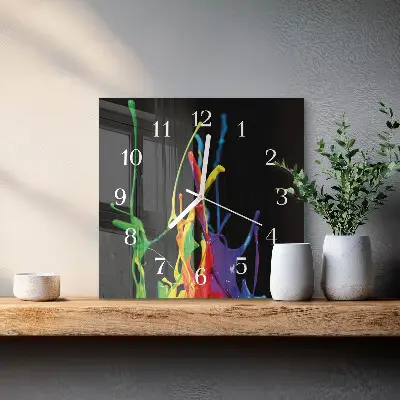 Quadratische wanduhr modern Farbe