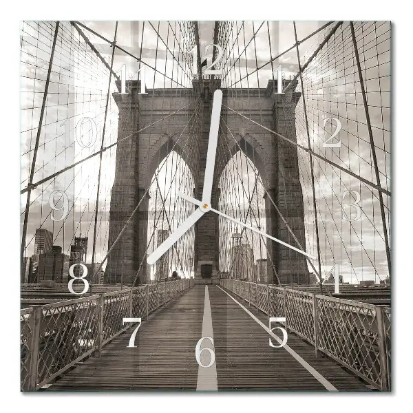 Wanduhr mit motiv quadratisch Brücke
