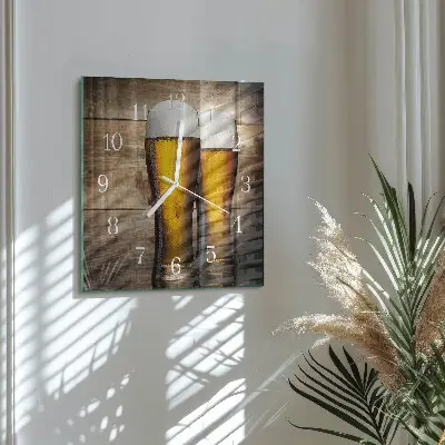 Wanduhr mit motiv quadratisch Bier