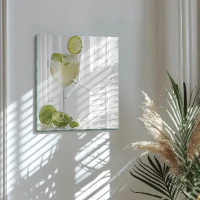 Quadratische wanduhr Kalziumkarbonat