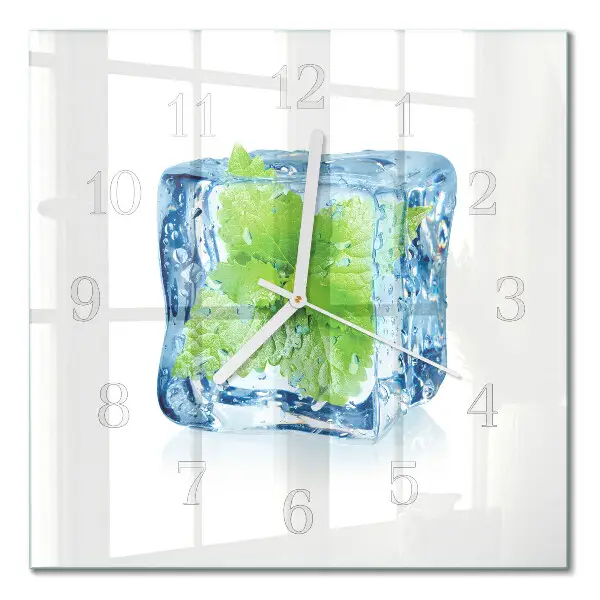 Moderne wanduhr quadratisch Eisminze