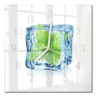 Moderne wanduhr quadratisch Eisminze