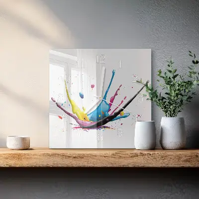 Quadratische wanduhr modern Farbe