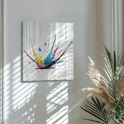 Quadratische wanduhr modern Farbe