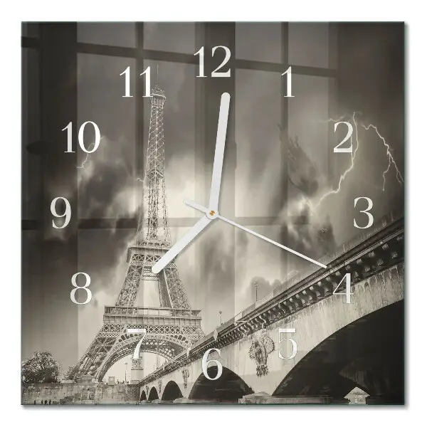 Glasuhr quadratisch Paris
