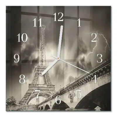 Glasuhr quadratisch Paris