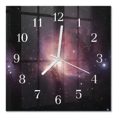 Quadratische wanduhr Kosmos